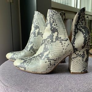 Steve Madden snakeskin booties